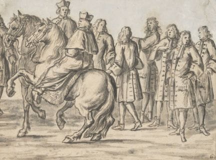École FRANÇAISE de la fin du XVIIe siècle, 
entour
