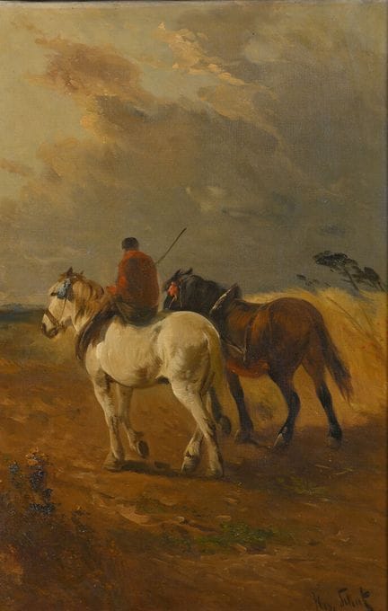 École FRANÇAISE vers 1860
Chevaux de labour
Sur sa