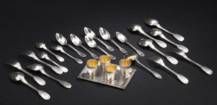 Lot d'objets en argent 1er titre (950/000) compren