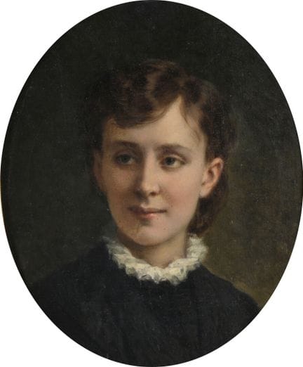 École FRANCAISE vers 1880
Portrait de femme à la r