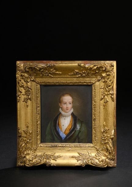 École FRANCAISE vers 1830
Portrait en buste du jeu