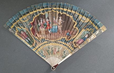 Théâtre, Europe, début du XVIIIe siècle 
Éventail 