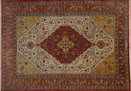 Tapis Ghoum en soie (chaîne, trame et velours en s