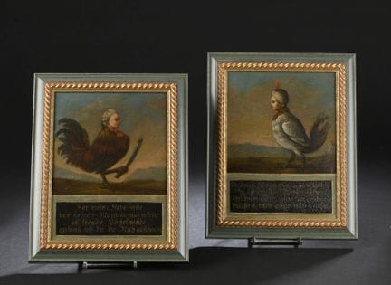 École ALLEMANDE du XVIIIe siècle 
Portraits satyri