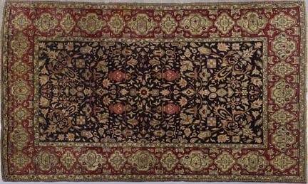 Tapis Tehéran (chaîne et trame en coton, velours e