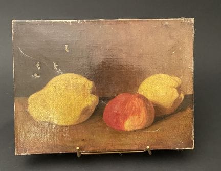 École moderne 
Nature-morte aux coings et pommes
H