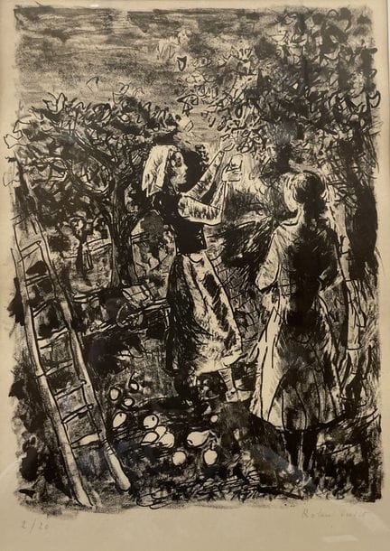 Roland OUDOT(1897-1981)
Femme cueillant des poires