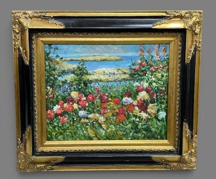 Ecole Moderne
Vue d'une baie à travers les fleurs
