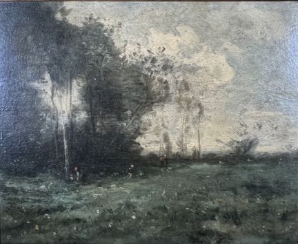 °D'après Camille COROT (1796-1875) 
Paysage animé
