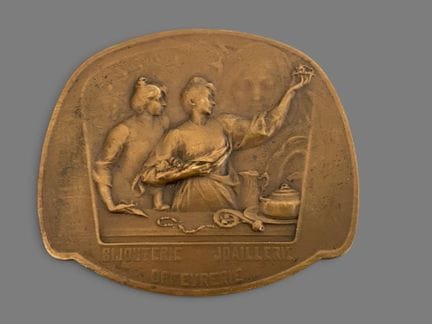 Plaque en bronze pour la Chambre syndicale de bijo