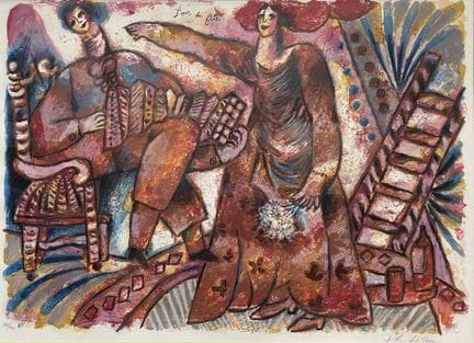 Théo TOBIASSE (1927-2012)
Jour de fête 
Lithograph