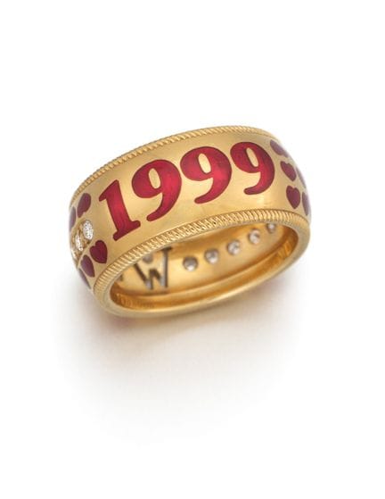WELLENDORFF

Titolo: Anello con diamanti e smalto 