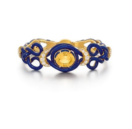 ECCEZIONALE BRACCIALE CON PIETRE PREZIOSE E SMALTO