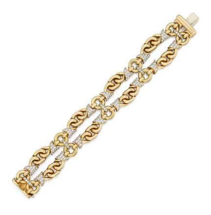 BULGARI

Titolo: Bracciale vintage con diamanti.
P