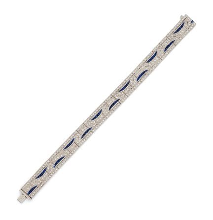 BRACCIALE CON DIAMANTI E ZAFFIRI

Provenienza: Fra