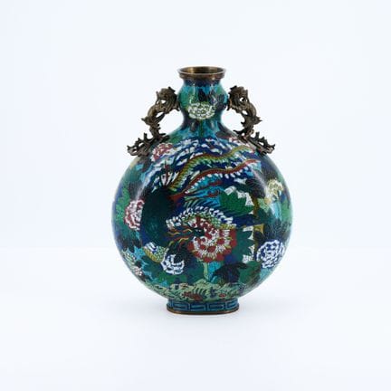 CHINE

Titre : Flasque en bronze en forme de lune 