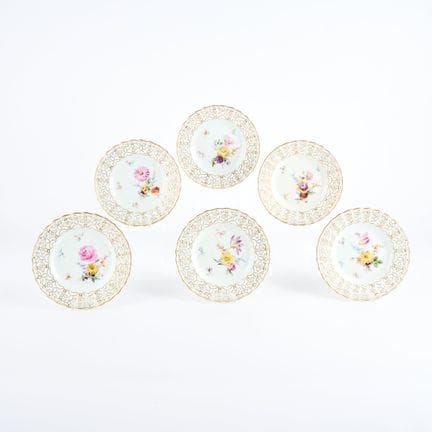 MEISSEN

Titre : Lot de six assiettes à dessert en