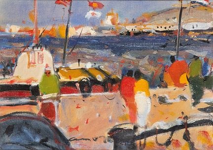 MANEL ANORO 
 Barcelona, 1945 
 
 Port 
 Oil on ca