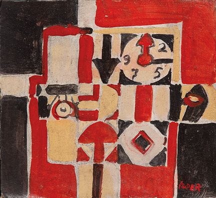 埃德温·斯图德 
 乌拉圭 1924-2003 
 
 《构图四》. 1959 
 油画（画布为硬纸