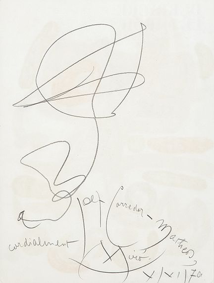 胡安·米罗 
 巴塞罗那 1893—马略卡岛帕尔马 1983 
 
 《无题》。1970年 
 纸上