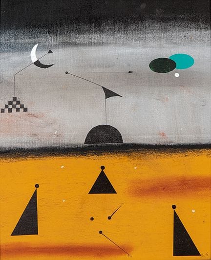 查尔斯·梅特拉斯 
 巴塞罗那 1962 
 
 《主题变奏》。2004 
 木板油画 
 署名 
