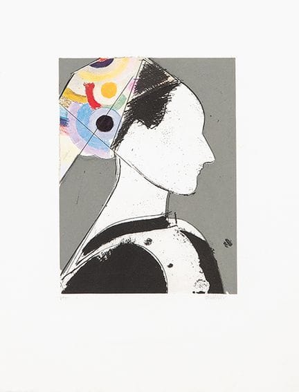 马诺洛·瓦尔德斯 
 瓦伦西亚 1942 
 
 《侧影中的女士》（德洛内）。2002 
 手工纸上