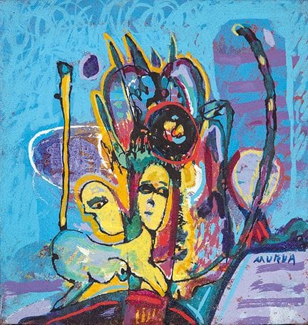 MARIO MURUA 
 Chile, 1952 
 
 Untitled 
 Oil on li
