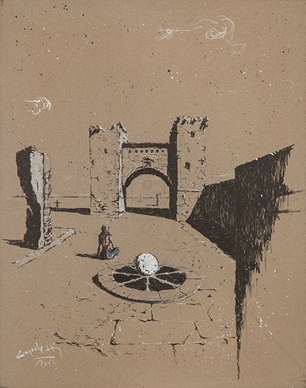 何塞·曼努埃尔·卡普莱蒂 
 巴利亚多利德 1925—瓦尔丰 1978 
 
 《门》的草图。195