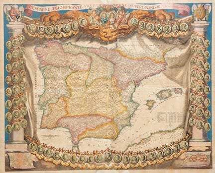 NICOLAS DE FER 
 Paris 1646 – 1720 
 
 Spain Trium