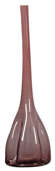 Vaso in vetro soffiato dal collo lungo, color gran