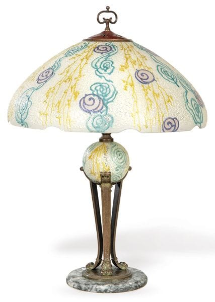 Handel table lamp (Meridien, Connecticut) in cryst
