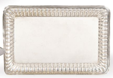 Small Spanish sterling silver tray, hallmarked wit