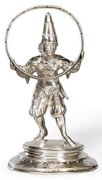 Silver toothpick holder, hallmarked (illegible), i