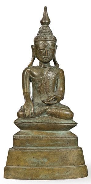 Seated bronze Buddha in the Shan style, Burma, 19t