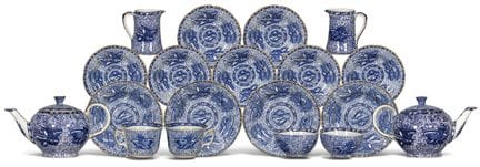 Mottahedeh ceramic tea set, "Torquay" model, with 