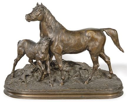 After Pierre Jules Mène (France 1810-1879) 
 "Mare