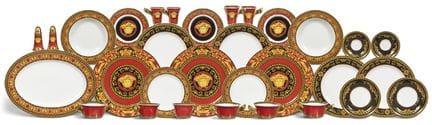 Versace Medusa Red Brand New glazed porcelain dinn