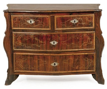 Charles III commode in rosewood, with a slightly c