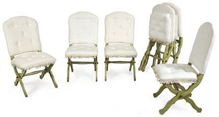Set of 6 Maison Jansen dining chairs from the Pier