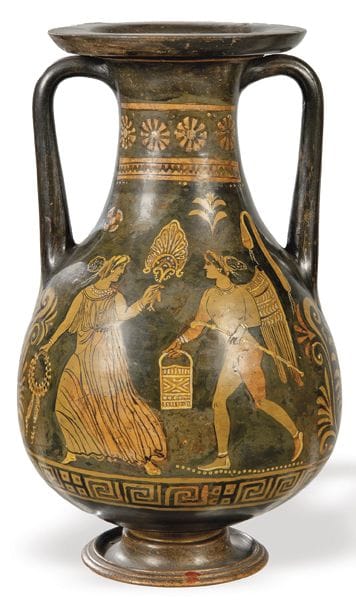 Apulian pelike pottery, red-figure technique, Magn
