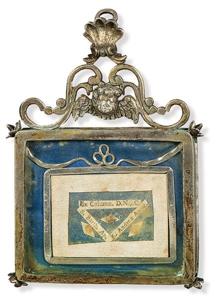 Neoclassical rectangular silver reliquary, Spain, 