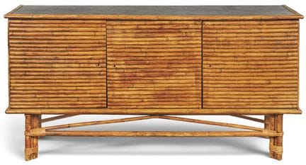 Sideboard in bamboo and rattan, rectangular in sha