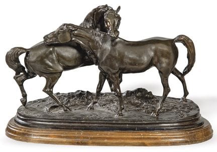 After Pierre Jules Mené (France 1810-1879) 
 "Two 