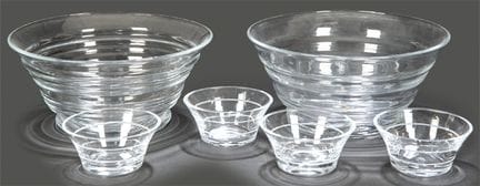 Set da dessert composto da due ciotole grandi e qu