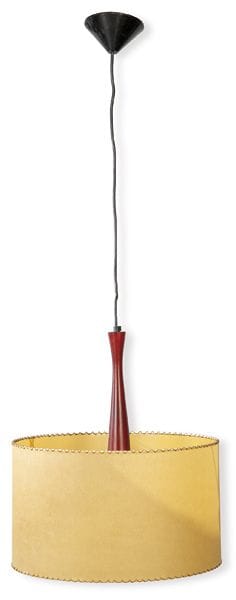 Blauet pendant lamp, with a turned and stained bee