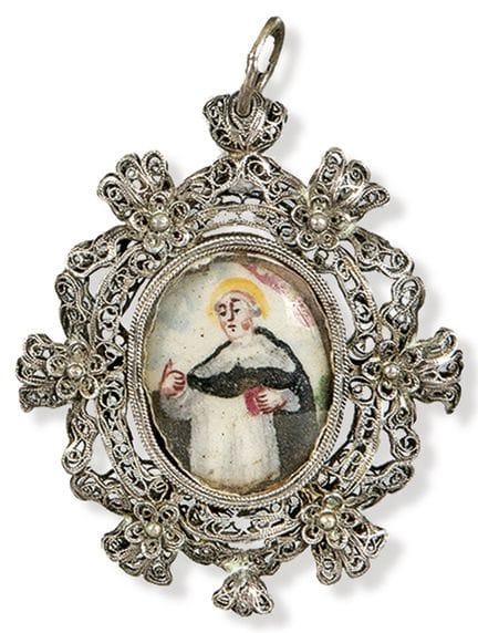 Silver reliquary with filigree frame, Spain, 18th 