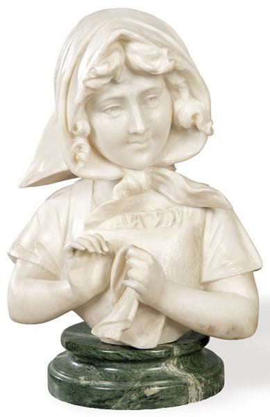 Adolfo Cipriani (Italy c. 1880-1930) 
 "Bust of a 
