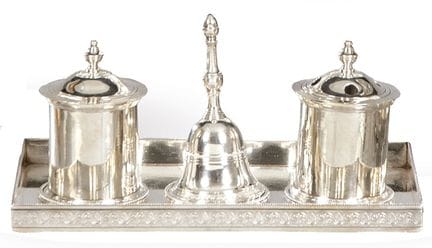 Spanish silver writing set, hallmarked 1st grade b