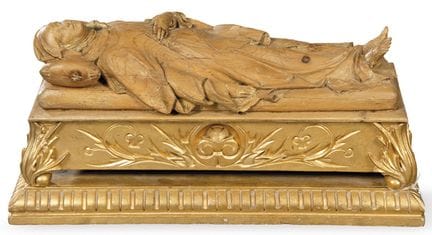 "Saint Lying in the Tomb" Spain, 18th Century 
 Ca