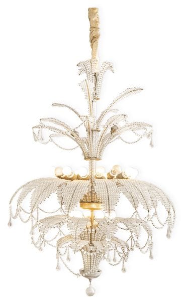 20th-century Sue & Mare style ceiling lamp. 
 Shap